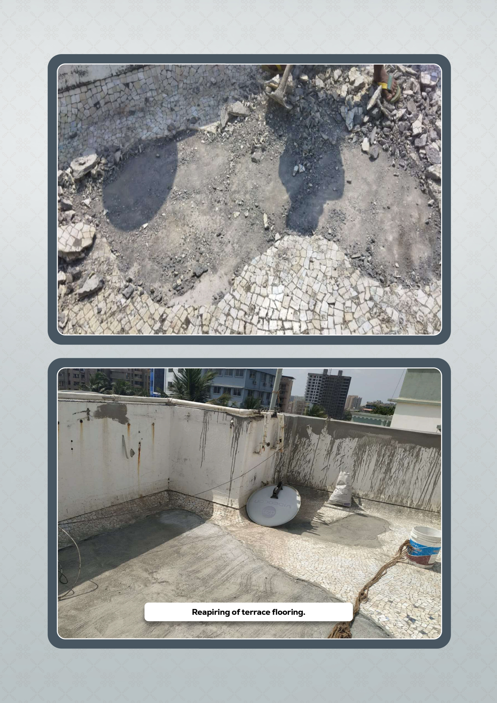 Terrace Flooring Repair & Coba Work